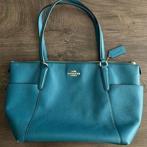 Coach Purse Teal Turquoise Blue Green